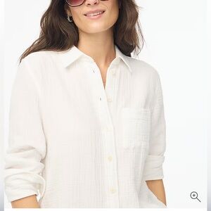 J. Crew Double Gauze Button Down Top